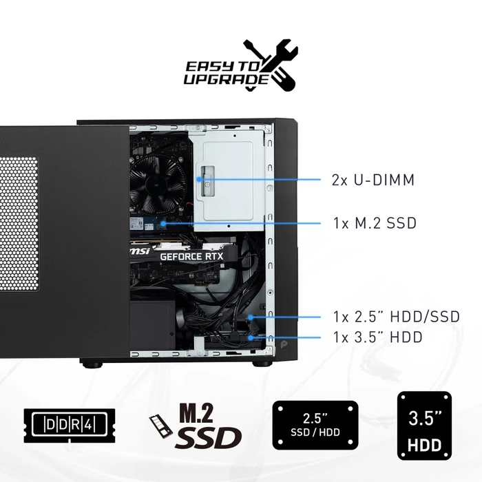 MSI PRO DP180 14A-1275AT, Core i5-14400, 16GB RAM, 512GB SSD