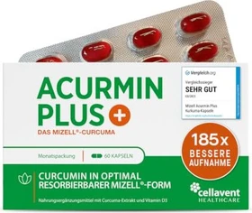 Cellavent Acurmin PLUS - Das Mizell-Curcuma Kapseln, 60 Stück