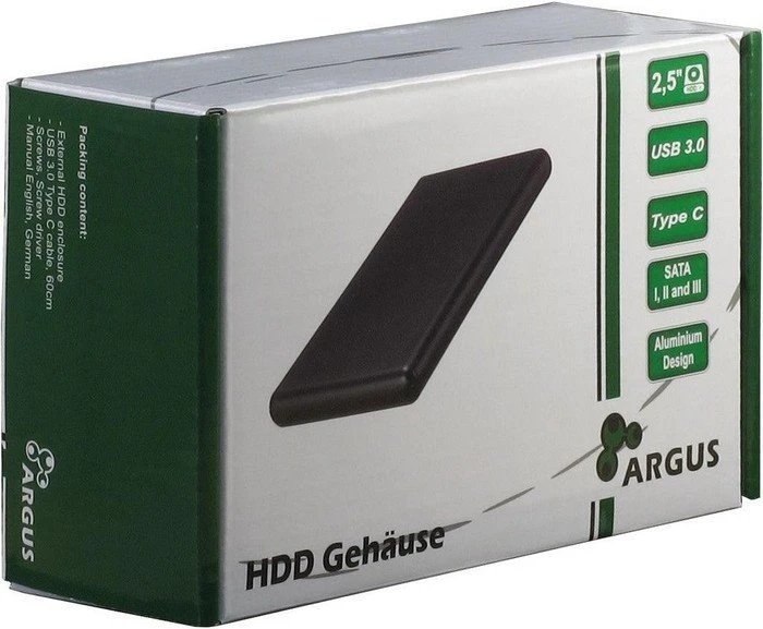 Inter-Tech Argus GD-25613-S3, schwarz, USB-C 3.0