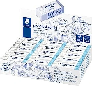 Staedtler Radierer rasoplast 526 B combo, blau/weiß, 30er-Pack