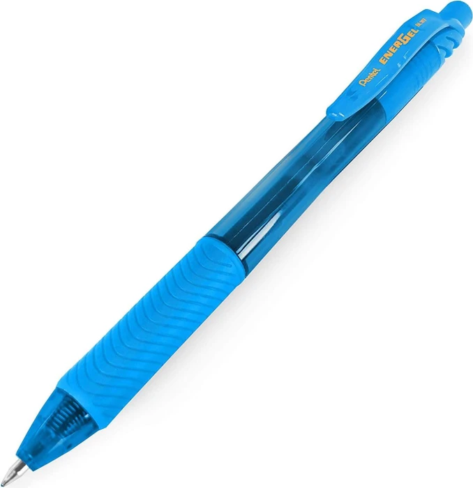 Pentel EnerGel X BL107 0.7mm/0.35mm Gelroller hellblau/transparent, 3er-Pack (BL107-SX-3) – Bild 3 von 4