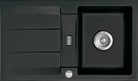 systemceram Genea 87 F Einbau Becken reversibel mit Ablauffernbedienung nigra