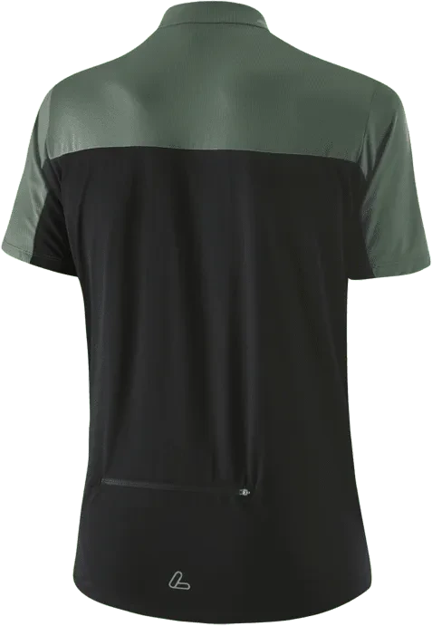 Löffler Scala Half-Zip Trikot kurzarm black/olive (Herren)