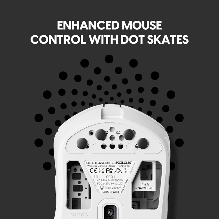 Pulsar Gaming Gears X3 LHD CrazyLight Mini Wireless Jet Black, Linkshänder, USB