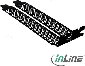InLine Slotblende perforiert, schwarz, 2er-Pack
