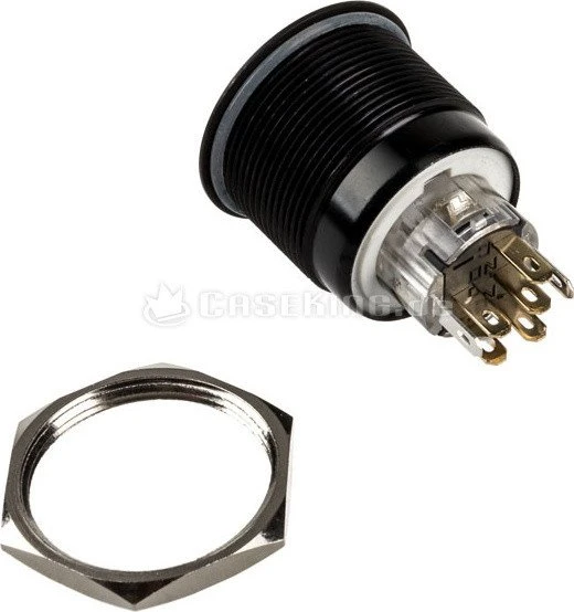 DimasTech Blackline Dot Druckschalter, Ø19mm, schwarz
