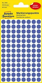 Avery-Zweckform Markierungspunkte ablösbar 8mm blau