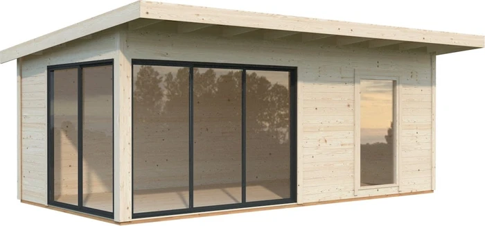 Palmako Andrea 17.1m² Slide Plus Gartenhaus natur