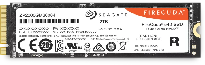 Seagate FireCuda 540 SSD +Rescue 2TB, M.2 2280 / M-Key / PCIe 5.0 x4