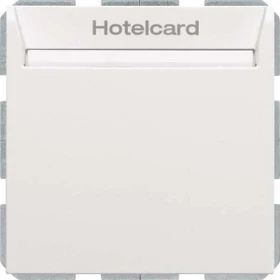 Berker S.1/B.3/B.7 Relais-Schalter mit Zentralstück für Hotelcard, polarweiß matt