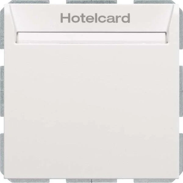 Berker S.1/B.3/B.7 Relais-Schalter mit Zentralstück für Hotelcard, polarweiß matt