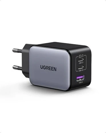 Ugreen Nexode X 65W 3-Port GaN Ladegerät schwarz/grau