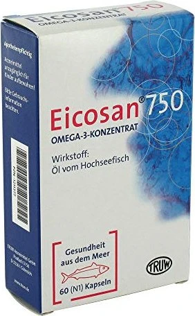 Eicosan 750 Omega-3-Konzentrat Weichkapseln, 60 Stück