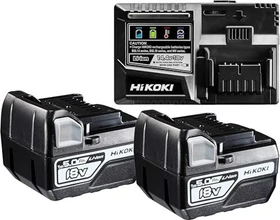 Hikoki 4270297 Starterset 18V, 5.0Ah, Li-Ionen, 2 Akkus [10.0Ah] [180Wh]