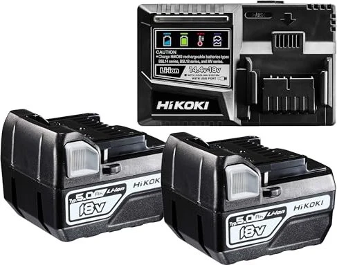 Hikoki 4270297 Starterset 18V, 5.0Ah, Li-Ionen, 2 Akkus [10.0Ah] [180Wh]