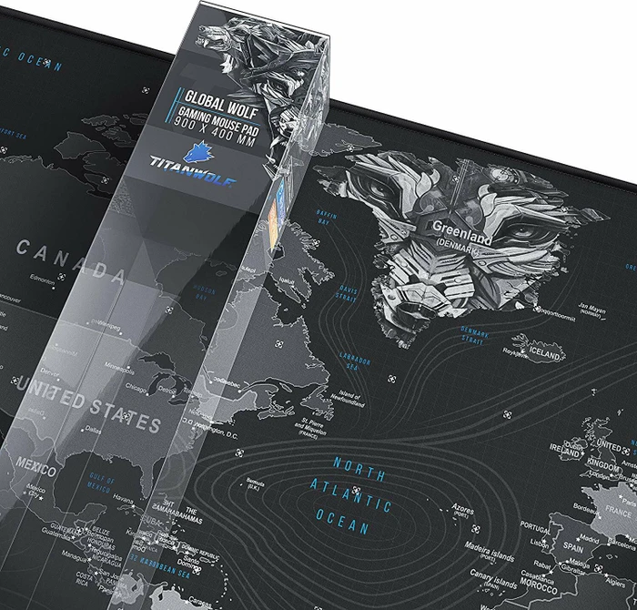 Titanwolf Global Wolf XXL Speed Gaming-Mauspad, schwarz/blau