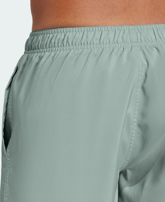 adidas Solid CLX Short-Length Badeshorts silver green/black (Herren)