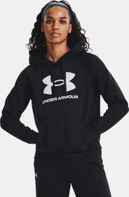 Under Armour Rival Fleece Logo Hoodie schwarz/weiß (Damen)