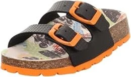 Superfit Fussbettpantoffel schwarz/orange (Junior)
