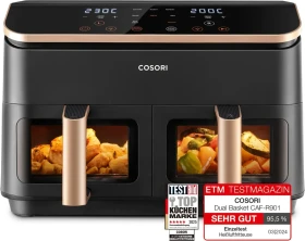 Cosori 8.5l Heißluftfritteuse schwarz/gold