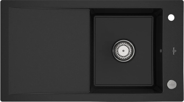 Villeroy & Boch Timeline 50 flat flächenbündig Becken reversibel mit Ablauffernbedienung chromite