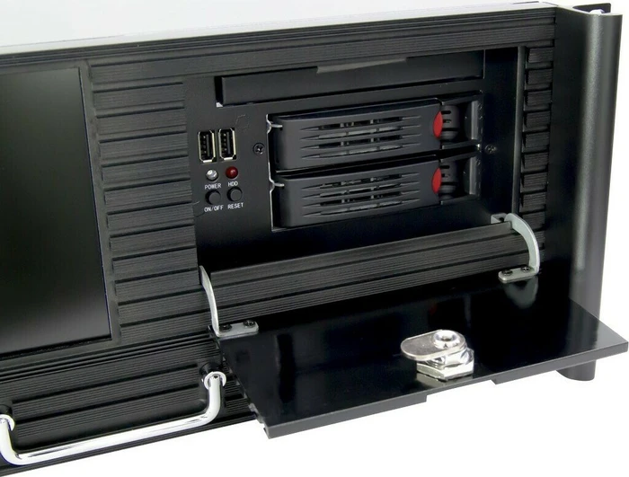 Inter-Tech IPC 4U-4452-TFT, schwarz, 4HE, ATX