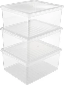 Keeeper Bea Aufbewahrungsbox, 18l, farblos, 3er-Pack