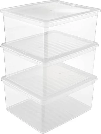 Keeeper Bea Aufbewahrungsbox, 18l, farblos, 3er-Pack