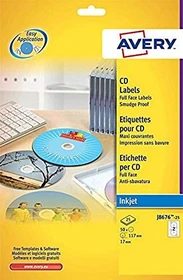 Avery-Zweckform CD-Etiketten, 117mm, weiß, matt, 100 Blatt (200 Etiketten)