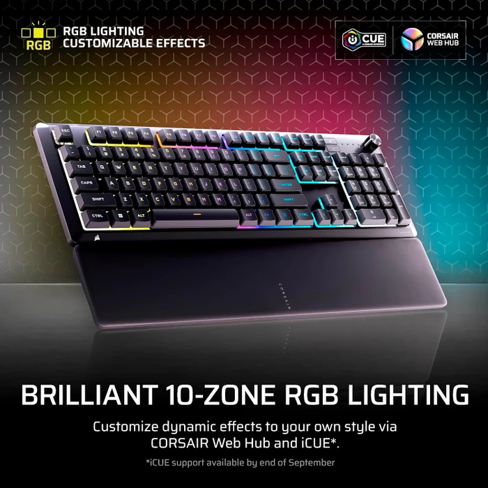 Corsair SKIFF 100, schwarz, LEDs RGB, USB, IT