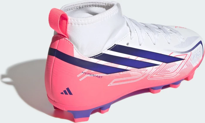 adidas F50 Hyperfast Club Mid FG/MG cloud white/solar purple/solar turbo (Junior)