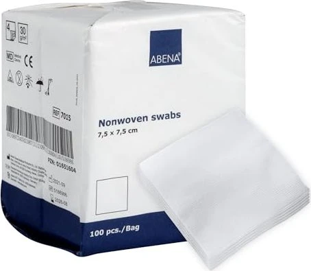 Abena Curi Med Vlieskompressen unsteril, 7.5 x 7.5cm, 100 Stück