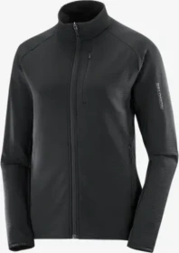 Salomon Essential Lightwarm Fleece Funktionsjacke deep black (Damen)