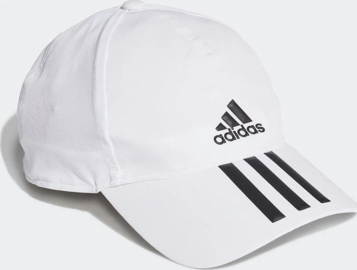 adidas Aeroready 3-Streifen Baseball Kappe weiß/schwarz