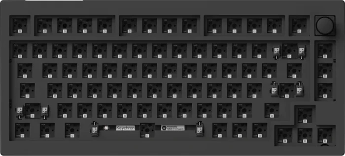 Keychron V1 Max, Carbon Black, LEDs RGB, hot-swap, Gateron Jupiter BANANA, USB/Bluetooth, DE