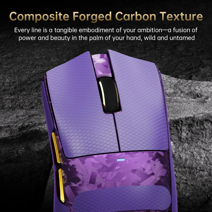 Attack Shark X11 Ultra Carbon Fiber 8KHz Wireless, Forged Purple, inkl. Grip Tape, USB/Bluetooth