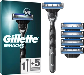 Gillette Mach3 Rasierer + 5 Wechselklingen