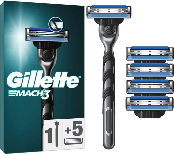 Gillette Mach3 Rasierer + 5 Wechselklingen