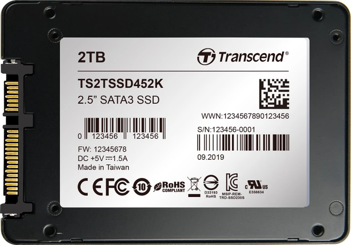 Transcend SSD452K 2TB, 2.5" / SATA 6Gb/s