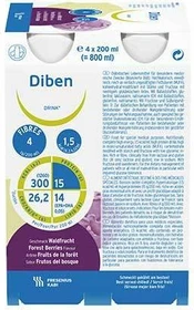 Fresenius Kabi Fresubin Diben Drink Waldfrucht 800ml (4x 200ml)