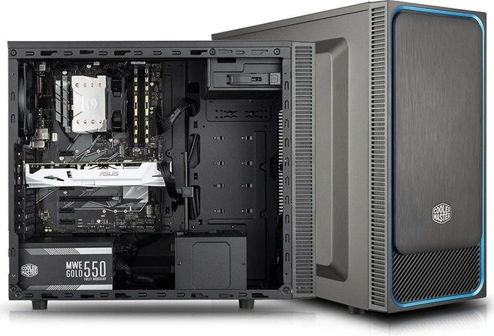 Cooler Master MasterBox E500L schwarz/blau