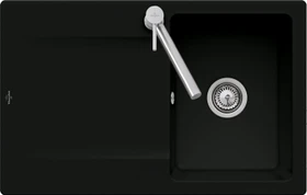 Villeroy & Boch Siluet 800x510mm Einbau Becken reversibel pure black