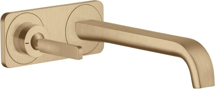 Hansgrohe Axor Citterio E Waschbeckenarmatur mit Platte brushed bronze
