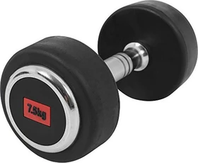 Gorilla Sports Profi Gummi Kurzhantel 7.5kg