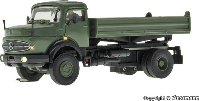 Viessmann - Spur H0 - CarMotion - MB Rundhauber 2-achs mit Kipp-Pritsche, Militär