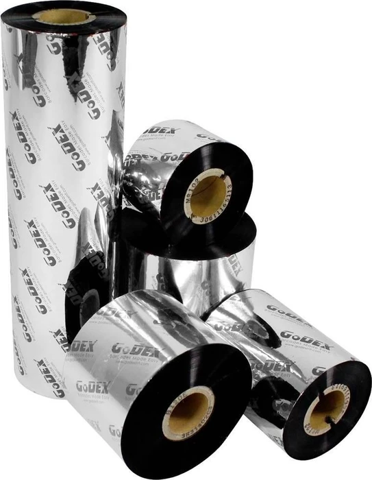 GoDEX GWR 765 Wachs/Harz Thermotransferband schwarz, 57mm, 74m, 15 Stück