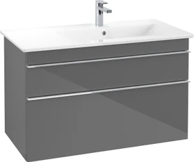 Villeroy & Boch Venticello Waschbeckenunterschrank für Becken rechts 2 Auszüge 953x590x477mm glossy grey/chrome