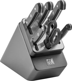 Zwilling Gourmet Selbstschärfender Messerblock-Set anthrazit, 7-tlg.