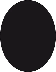 Securit Silhouette Board Oval, Kreidetafel, schwarz, 29.8x37.7cm