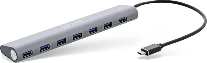 InLine USB-Hub, 7x USB-A 3.0, USB-C 3.0 [Stecker]